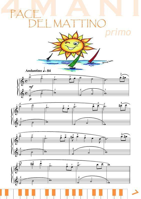 Quattro Piccole Mani - I Primi Passi Del Pianista - Raccolta Di Pezzi Facili Per Pianoforte A 4 Mani - pro čtyřruční klavír